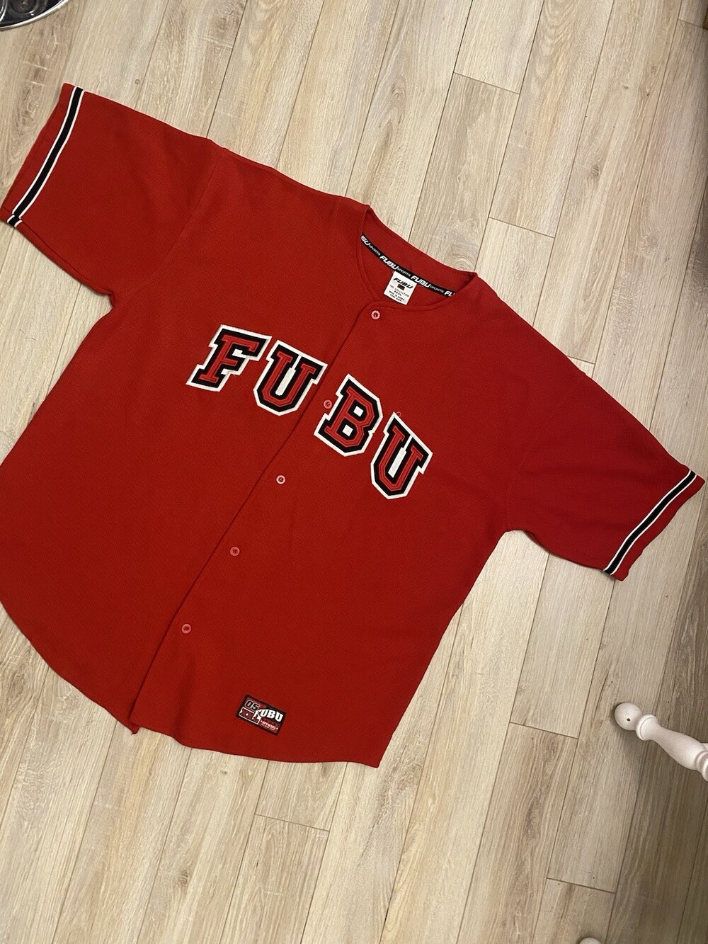Vintage FUBU Sports The XXL Collection Y2K Jersey Red Logo Retro - Size 3XL XXXL